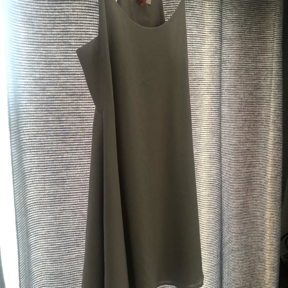 The Coverii grey silk dress with liner